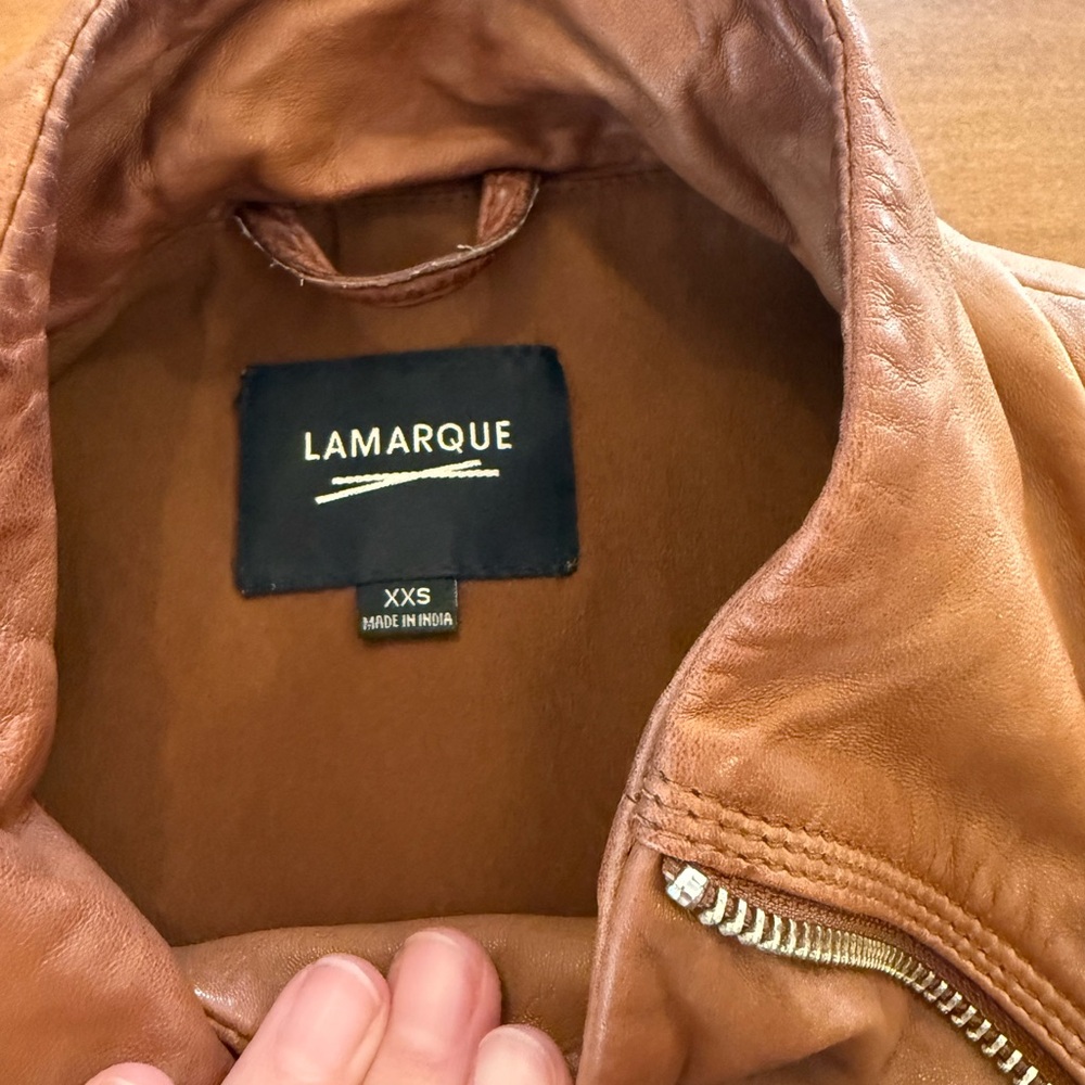 LAMARQUE Tan Leather Jacket